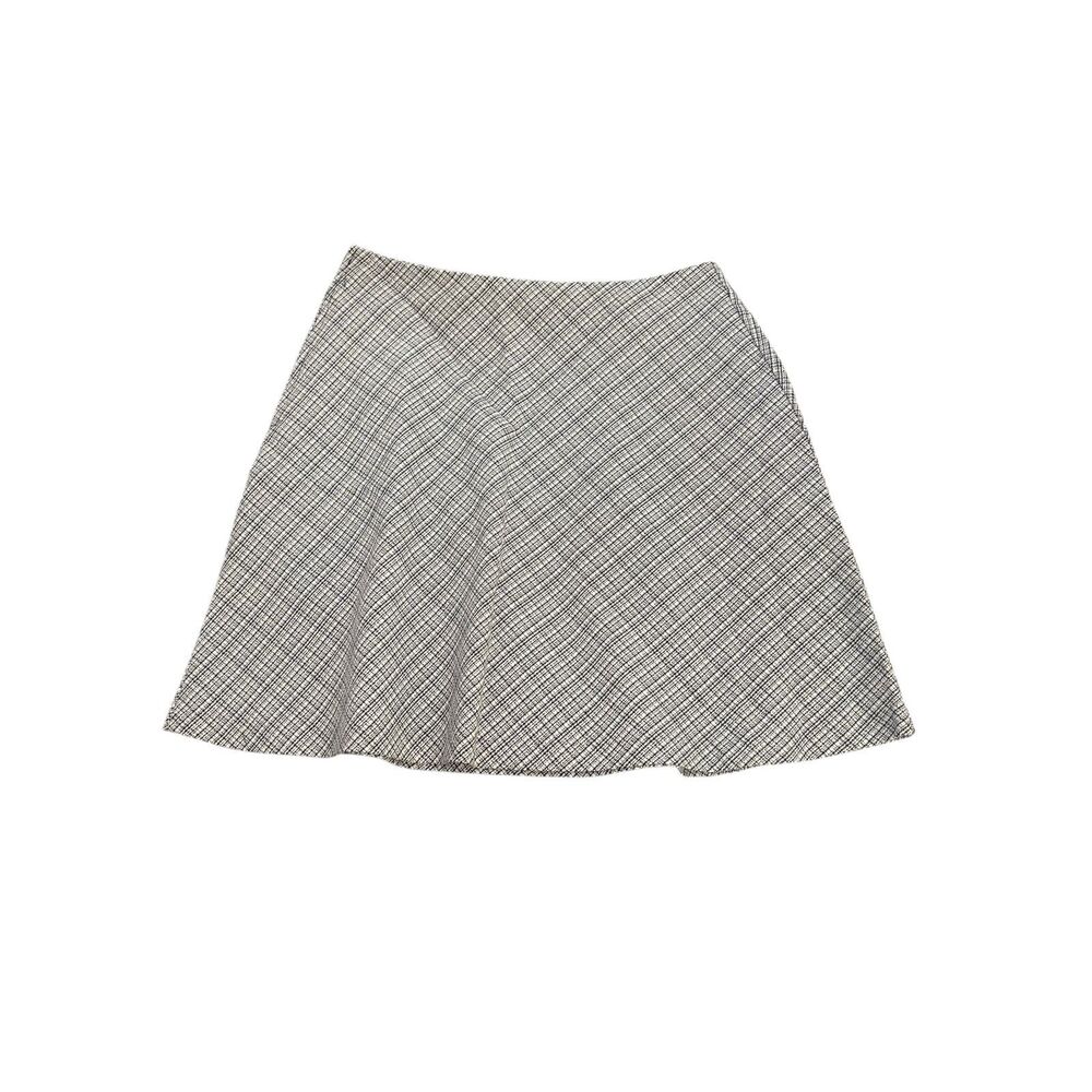 Vintage Tracy Evans Plaid Black White Mini A-Line Skirt, Juniors, Size 9